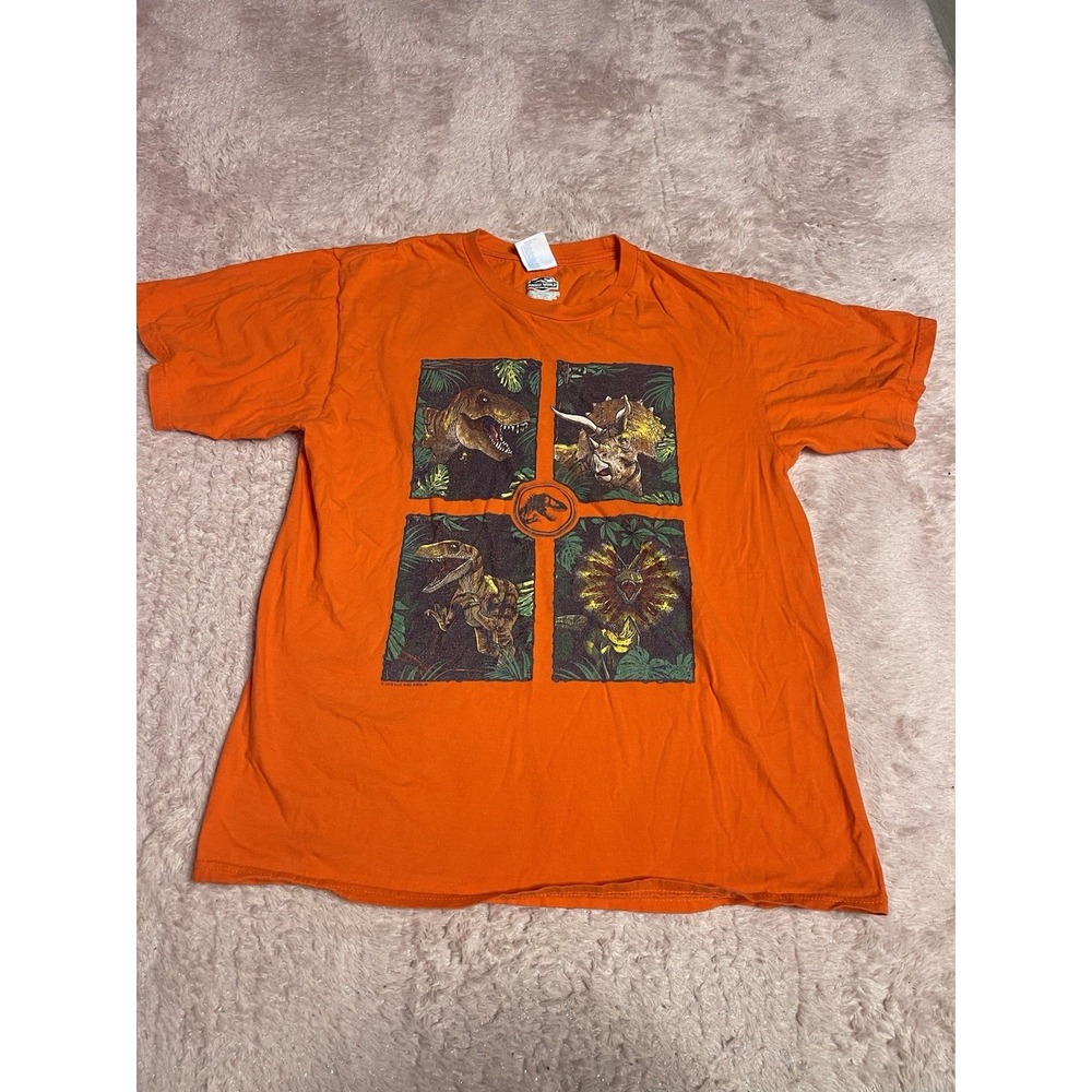 Vintage Jurassic Park 90s Y2K Ride I Survived Universal Dinosaur Shirt M‎ Bin12